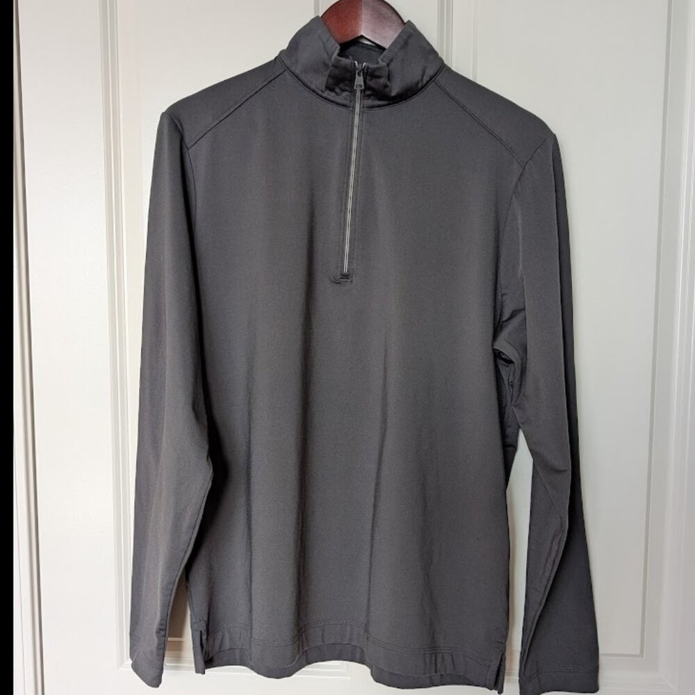 Greg Norman Men’s Tech Quarter-Zip Pullover – Gray, Size M